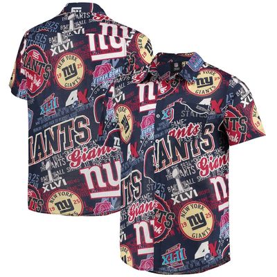 Men's FOCO Royal New York Giants Thematic Button-Up Shirt