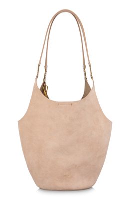 FRAME Suede Tote & Pouch in Taupe
