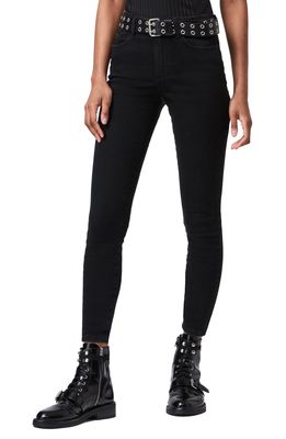 AllSaints Miller Size Me Skinny Jeans in Black