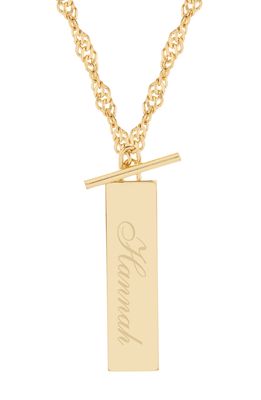 Brook and York Stevie Personalized Name Toggle Necklace in Gold