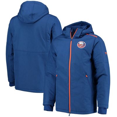 Men's Fanatics Branded Royal New York Islanders Authentic Pro Rink Parka Full-Zip Hoodie Jacket