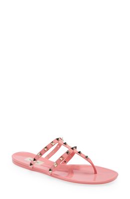 Valentino Garavani Rockstud Jelly Sandal in Sweet Pink