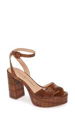 Chinese Laundry Theresa Platform Sandal in Luggage Faux Leather