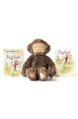 Slumberkins Bigfoot Stuffed Animal & 'Bigfoot' Board Book in Brown
