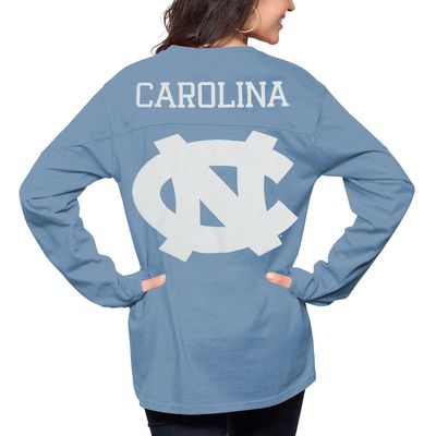 Women's Pressbox Carolina Blue North Carolina Tar Heels The Big Shirt Oversized Long Sleeve T-Shirt in Light Blue