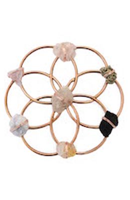 Ariana Ost Small Flower Crystal Grid in Rose Gold