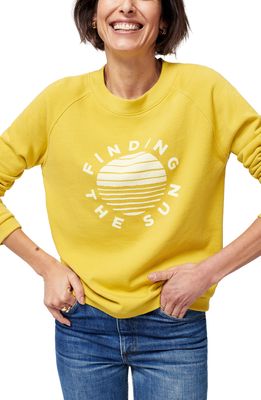 Faherty Finding The Sun Cotton Graphic Sweatshirt in Sun In Glow