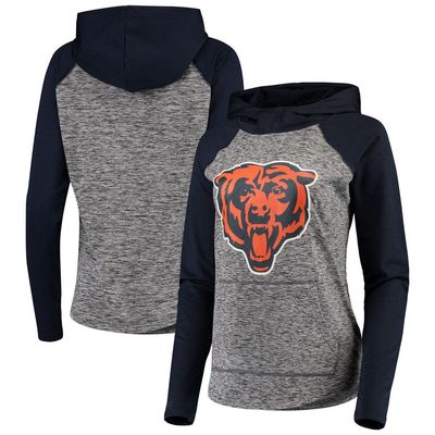 Women's G-III 4Her by Carl Banks Heathered Gray/Navy Chicago Bears Championship Ring Pullover Hoodie in Heather Gray