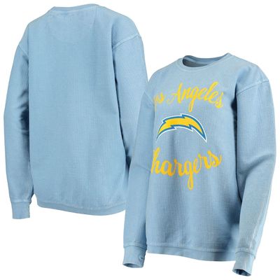 Women's G-III 4Her by Carl Banks Powder Blue Los Angeles Chargers Comfy Cord Pullover Sweatshirt