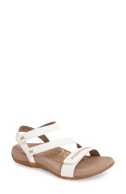 Aetrex Gabby Sandal in White Leather