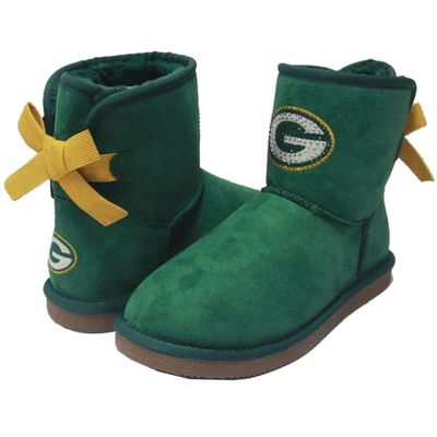 Women's Cuce Green Bay Packers Low Team Ribbon Boots