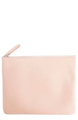 ROYCE New York Leather Travel Pouch in Light Pink