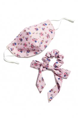 Free People Adult Face Mask & Scrunchie Bow Set in Lilac