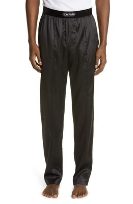 Tom Ford Stretch Silk Pajama Pants in Black