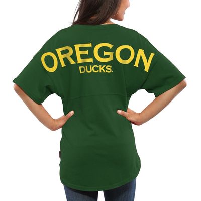 Women's Green Oregon Ducks Spirit Jersey Oversized T-Shirt in Hunter Green