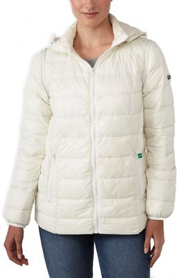 Modern Eternity Lightweight Puffer Convertible 3-in-1 Maternity Jacket in Egg Shell