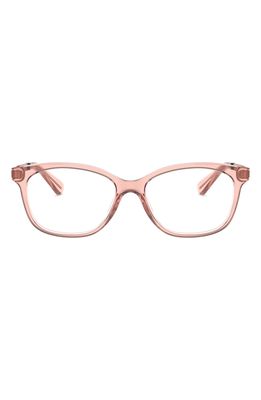 Michael Kors 53mm Square Optical Glasses in Transparent Red