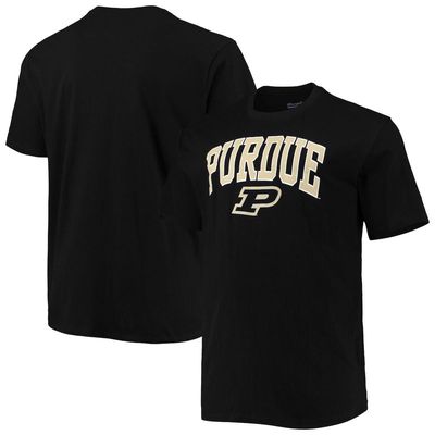 Men's Champion Black Purdue Boilermakers Big & Tall Arch Over Wordmark T-Shirt