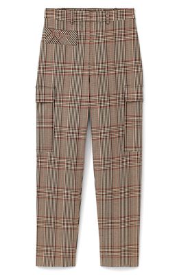 Thakoon Classic Plaid Cargo Pants in Gray