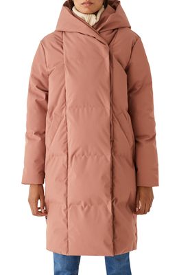 Frank And Oak The Hygge Water Resistant Puffer Coat in Dusty Wine