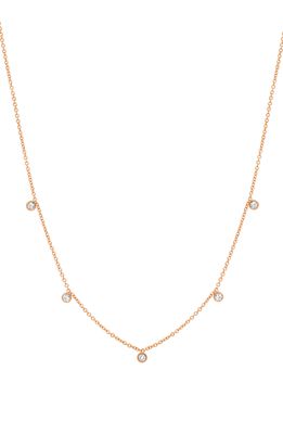 BYCHARI Diamond Necklace in 14K Rose Gold