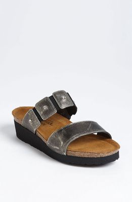 Naot 'Ashley' Sandal in Metal Leather