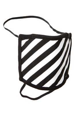 Off-White Diags Adult Cotton Knit Face Mask in Black White