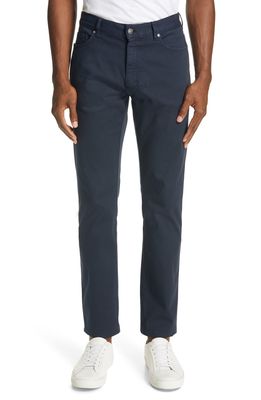 ZEGNA Classic Fit Stretch Cotton Five Pocket Pants in Navy