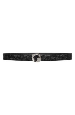 Givenchy G Buckle Leather Belt in Black