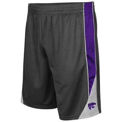 Men's Colosseum Charcoal Kansas State Wildcats Turnover Shorts