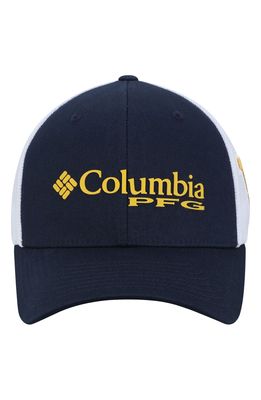 Men's Columbia Navy West Virginia Mountaineers Collegiate PFG Flex Hat