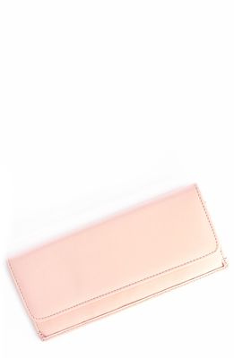 ROYCE New York RFID Blocking Leather Clutch Wallet in Light Pink