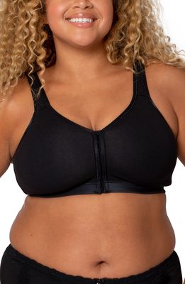 Curvy Couture Front Close Bralette in Black Hue