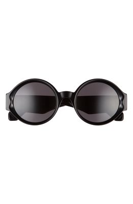 Loewe 53mm Round Sunglasses in Black/Smoke
