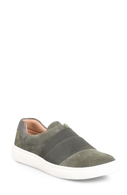 Comfortiva Tamyra Slip-On Sneaker in Olive Fatigue Suede