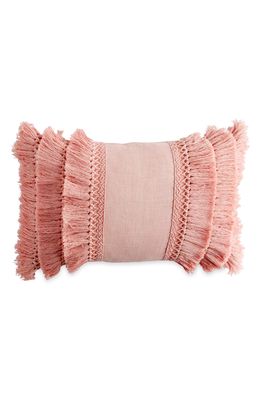 Peri Home Fringe Pillow in Blush