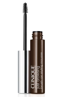 Clinique Just Browsing Brush-On Tinted Brow Styling Mousse in Black/Brown