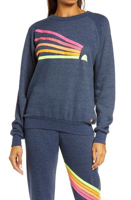 Aviator Nation Daydream Sweatshirt in Heather Navy/Neon