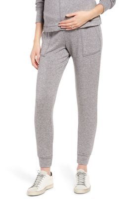 Maternal America Maternity Joggers in Heather Charcoal