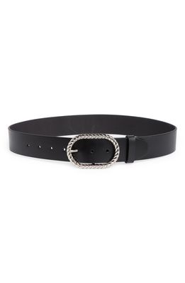 Rebecca Minkoff Leather Belt in Black