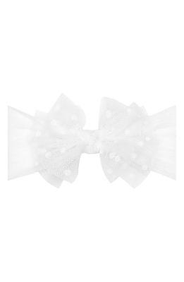 Baby Bling Itty Bitty Tulle Fab Headband in White