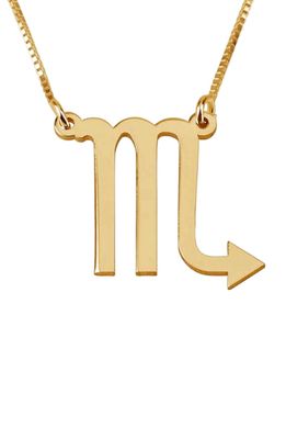 MELANIE MARIE Zodiac Pendant Necklace in Gold Plated - Scorpio