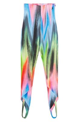 The Attico Jamie Spectrum Print Stirrup Pants in Multicolor