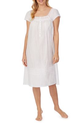Eileen West Lace Trim Waltz Nightgown in White