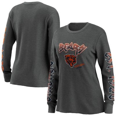 Women's WEAR by Erin Andrews Gray Chicago Bears Long Sleeve Thermal T-Shirt