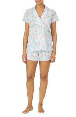 Lauren Ralph Lauren Short Pajamas in Aqua Prt