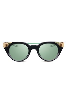 Nike NV01 48mm Cat Eye Sunglasses in Black /Green Polarized