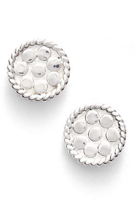 Anna Beck Mini Disc Stud Earrings in Silver