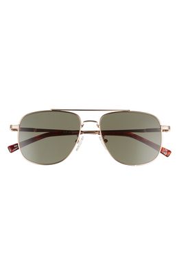 Le Specs The Charmer 56mm Aviator Sunglasses in Gold/Khaki Mono
