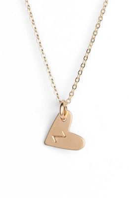 Nashelle 14k-Gold Fill Initial Mini Heart Pendant Necklace in Gold/Z